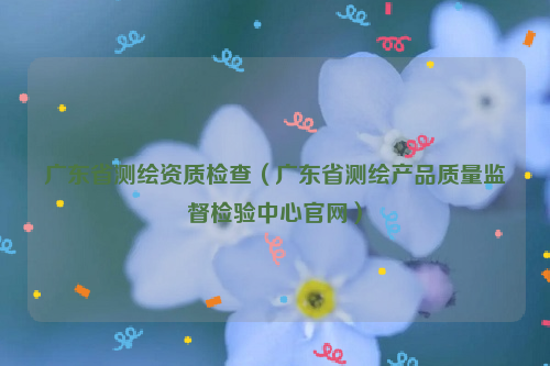 廣東省測(cè)繪資質(zhì)檢查（廣東省測(cè)繪產(chǎn)品質(zhì)量監(jiān)督檢驗(yàn)中心官網(wǎng)）