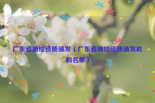 廣東省測(cè)繪資質(zhì)頒發(fā)（廣東省測(cè)繪資質(zhì)頒發(fā)機(jī)構(gòu)名單）