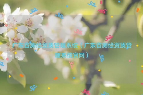 廣東省測繪資質(zhì)管理系統(tǒng)（廣東省測繪資質(zhì)管理系統(tǒng)官網(wǎng)）