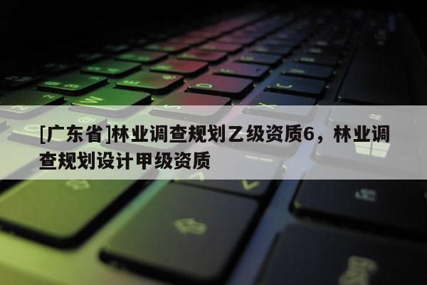 [廣東省]林業(yè)調查規(guī)劃乙級資質6，林業(yè)調查規(guī)劃設計甲級資質